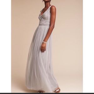 BHLDN Sterling Dress Fog (gray/silver)